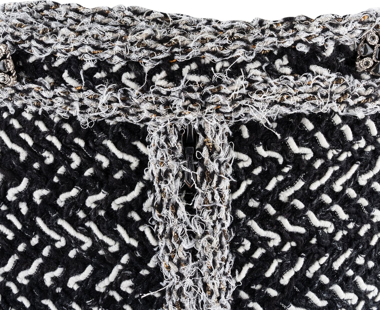 Chanel Classic Tweed Skirt (D36 / FR 38) Zwart