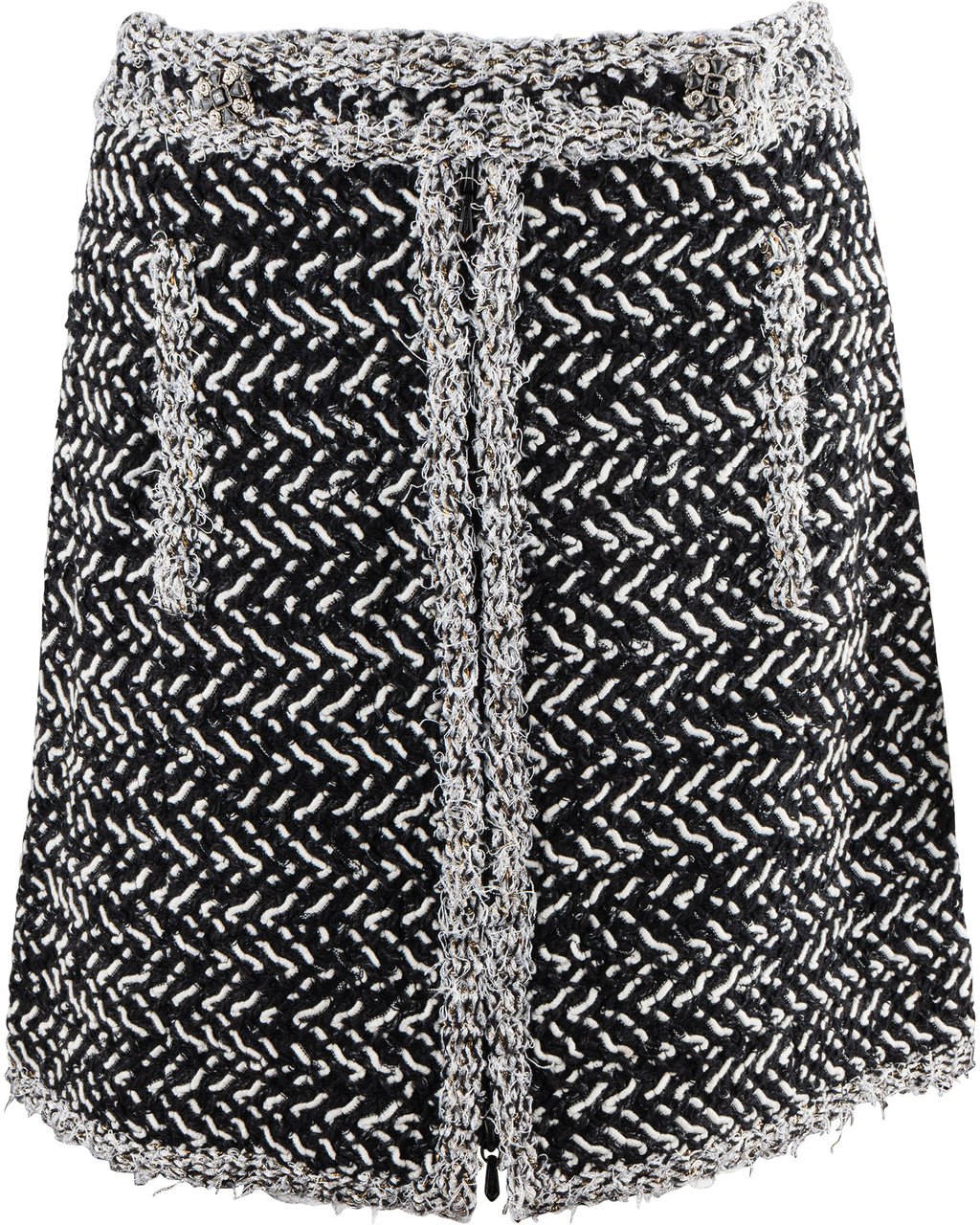 Chanel Chanel Classic Tweed Skirt (D36 / FR 38) Zwart