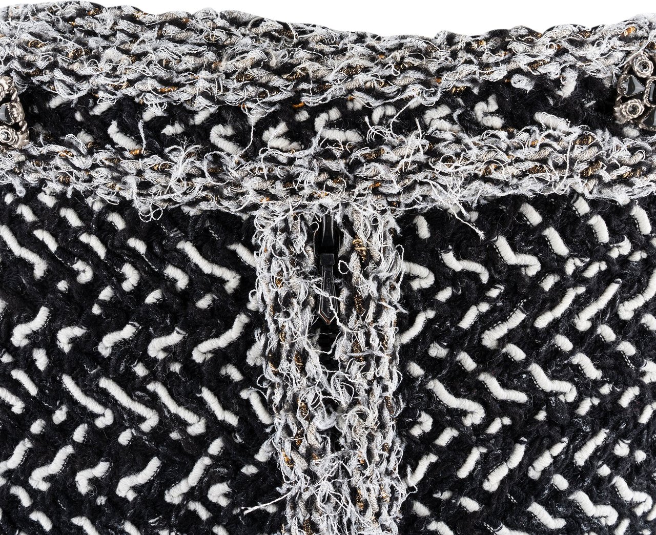 Chanel Chanel Classic Tweed Skirt (D36 / FR 38) Zwart