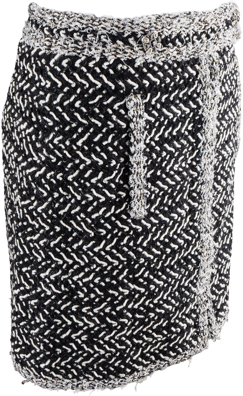 Chanel Classic Tweed Skirt (D36 / FR 38) Zwart