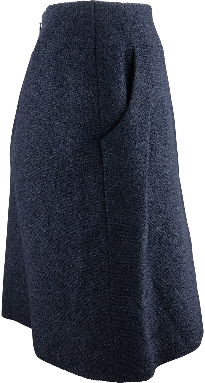Chanel Chanel Classic Bleu Tweed Skirt (D38 / FR 40) Blauw