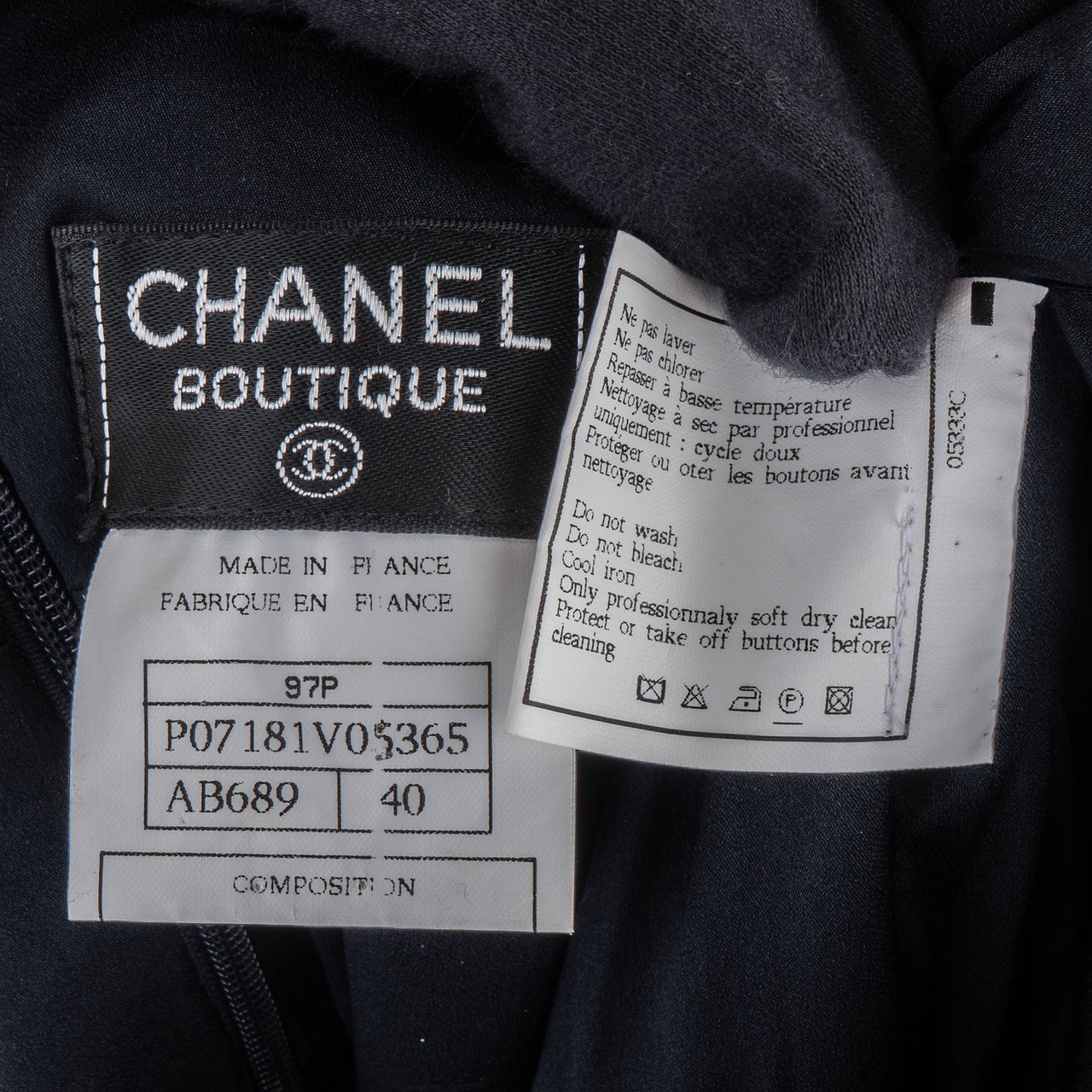 Chanel Chanel Classic Bleu Tweed Skirt (D38 / FR 40) Blauw