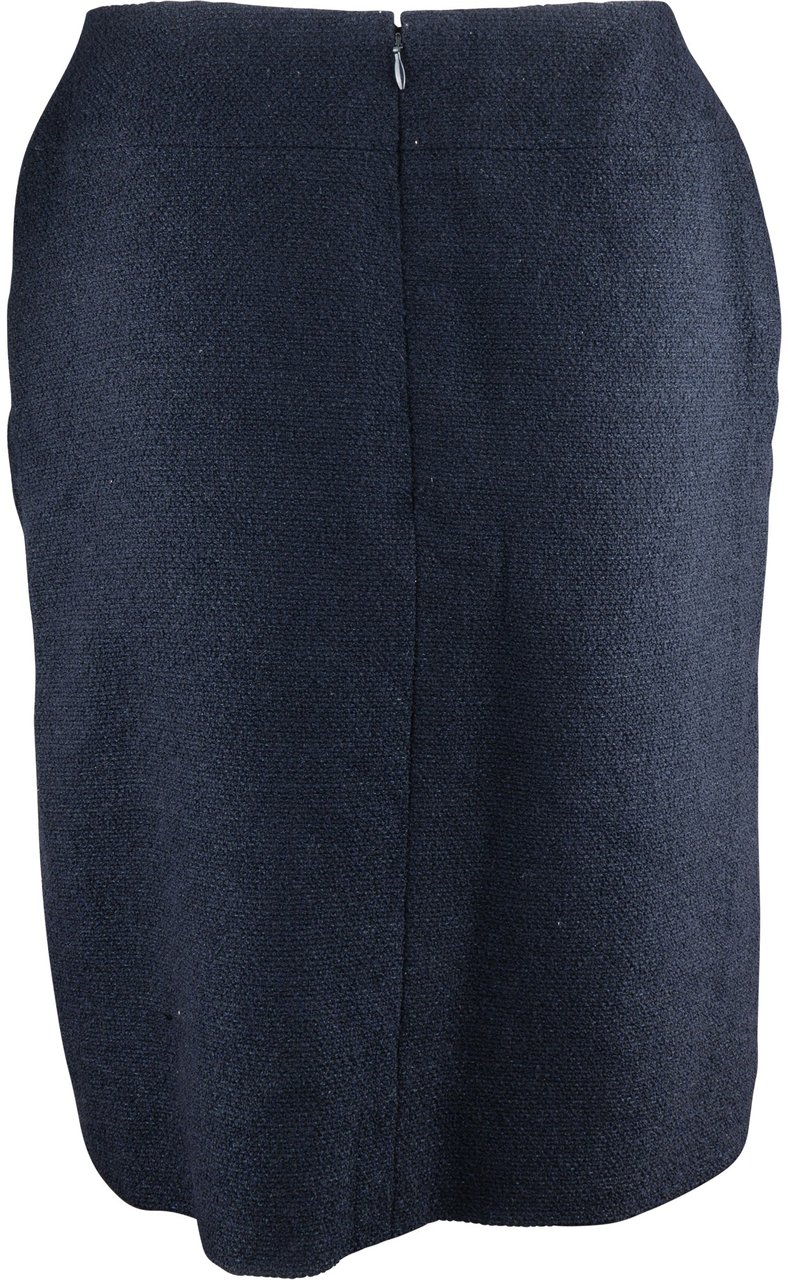 Chanel Chanel Classic Bleu Tweed Skirt (D38 / FR 40) Blauw
