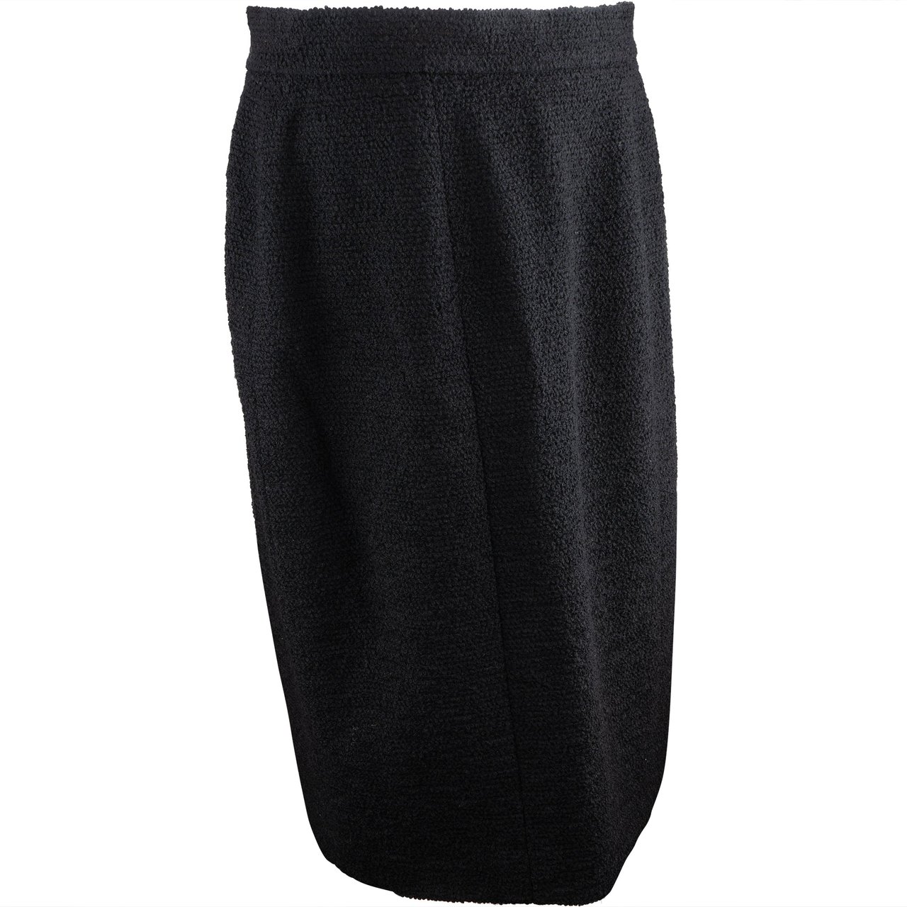 Chanel Chanel Black Wool Skirt (D38 / FR40) Zwart
