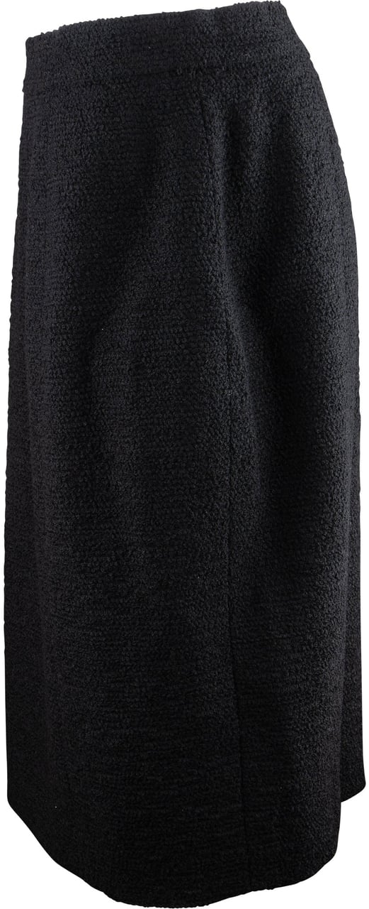 Chanel Chanel Black Wool Skirt (D38 / FR40) Zwart