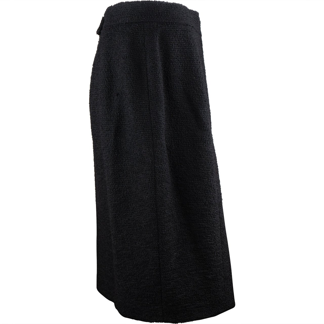 Chanel Chanel Black Wool Skirt (D38 / FR40) Zwart