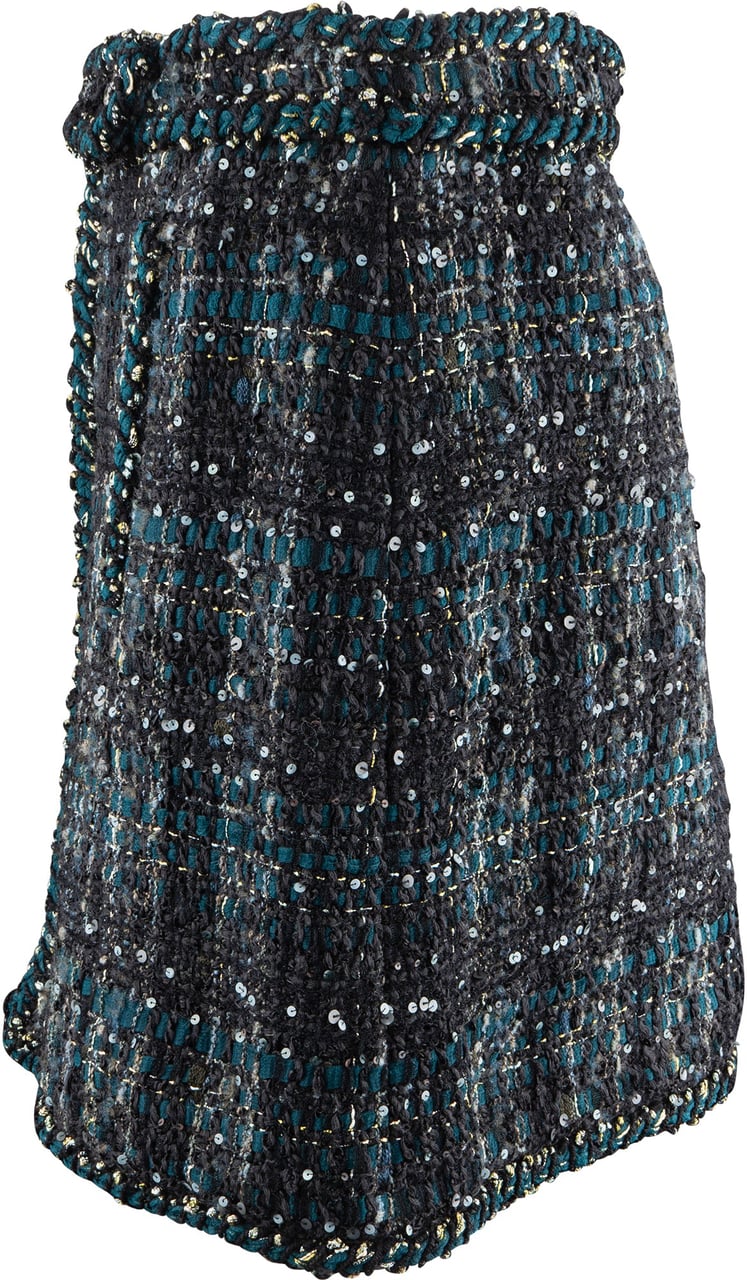 Chanel Chanel Multicolor Tweed Skirt (D38 / FR40) Groen