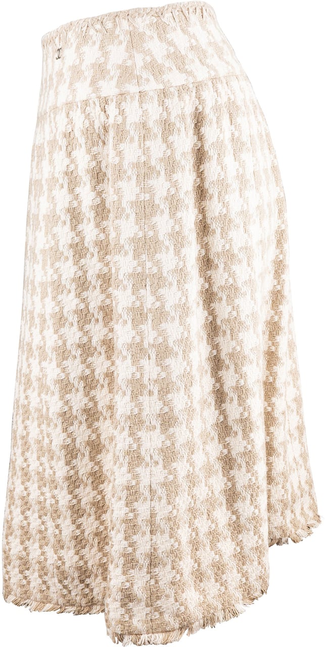 Chanel Chanel Wool Tweed Skirt (D36 / FR38) Beige
