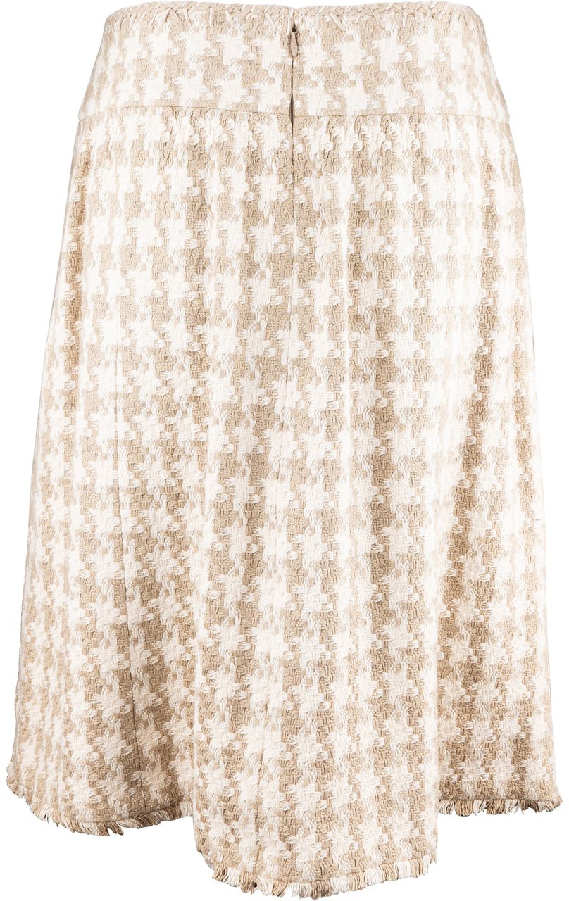 Chanel Chanel Wool Tweed Skirt (D36 / FR38) Beige