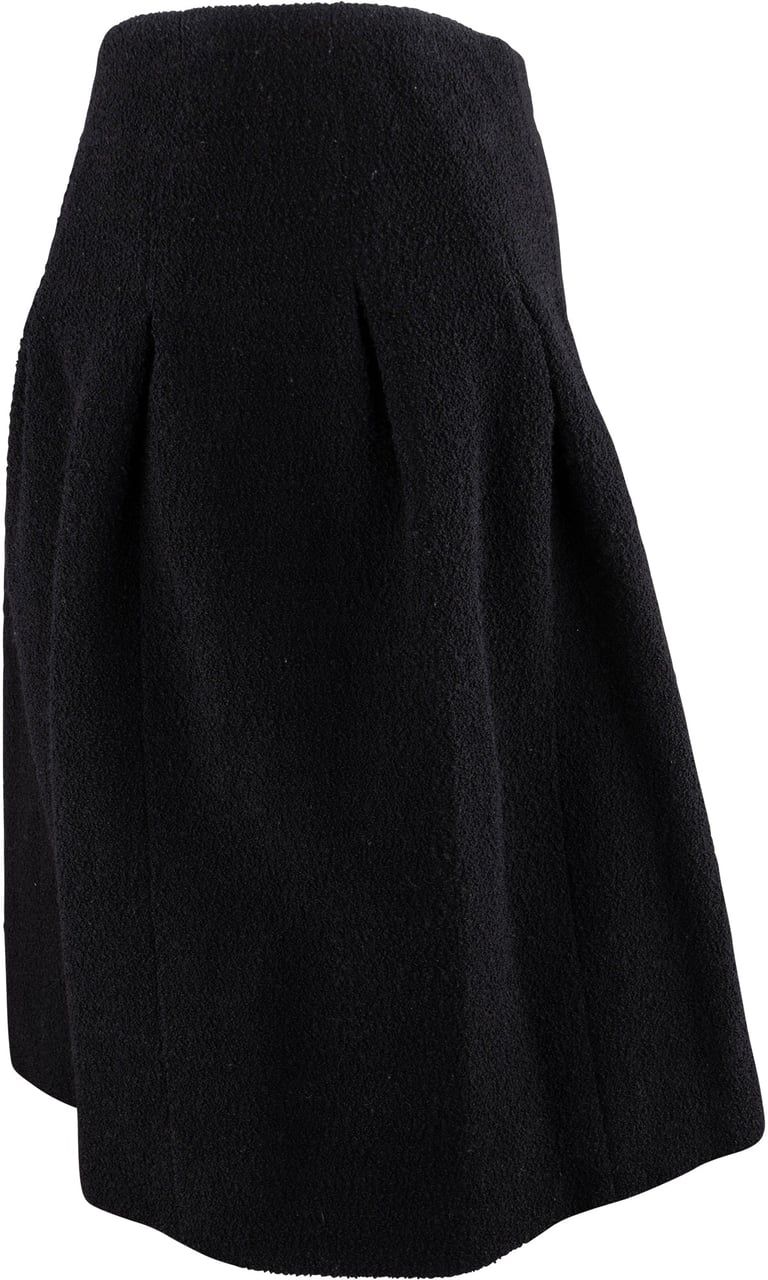 Chanel Chanel Noir Wool Skirt (D36 / FR38) Zwart