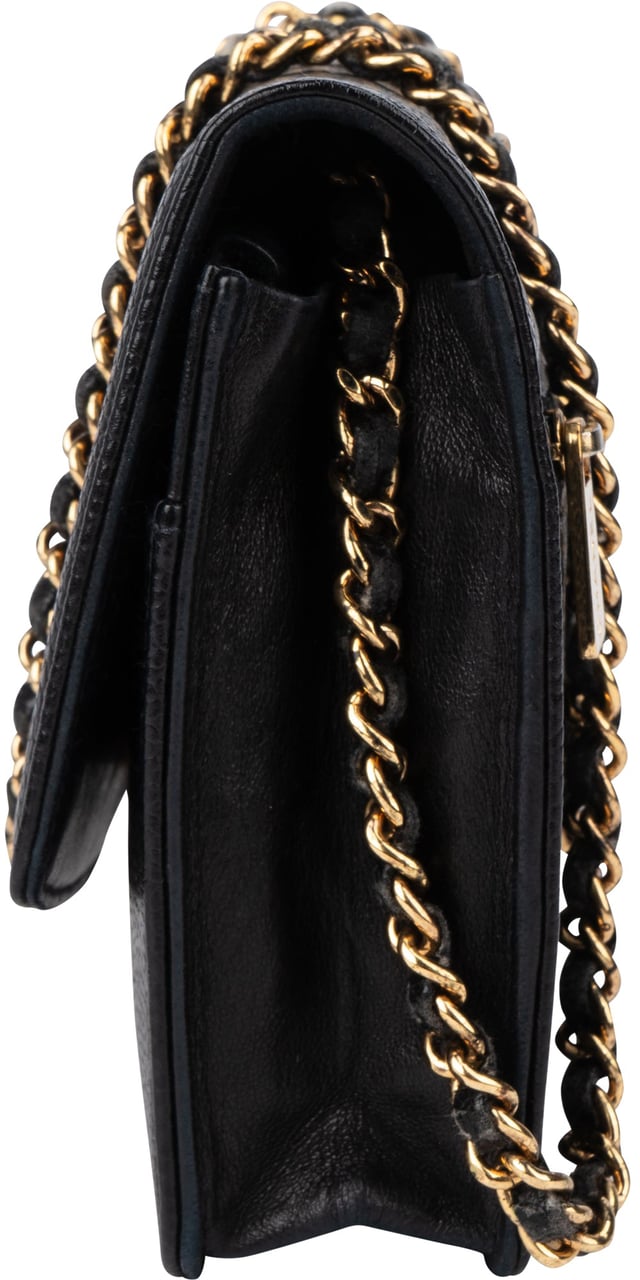 Chanel Chanel Caviar Leather CC Wallet On Chain Crossbody Bag Zwart