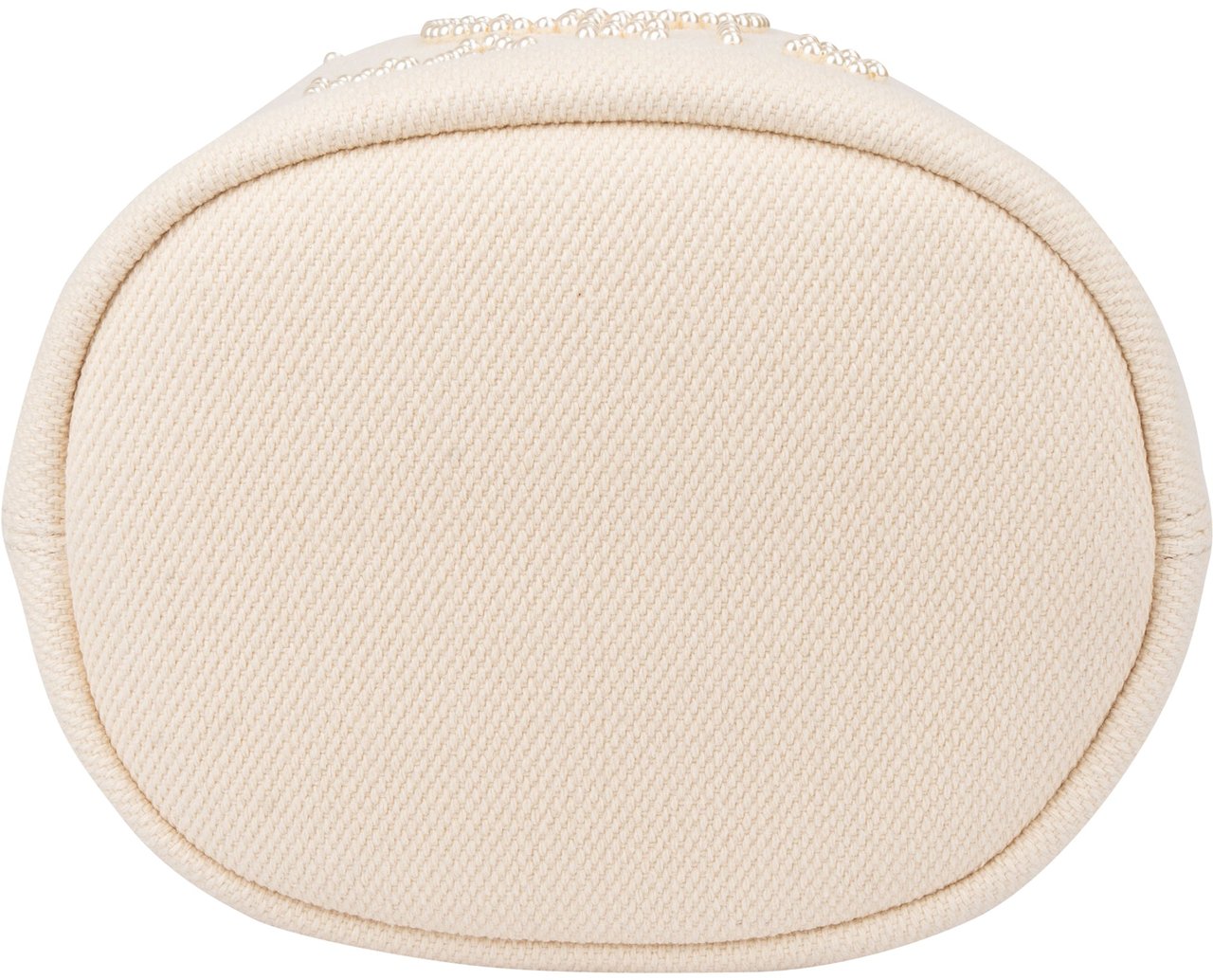 Chanel Chanel Cotton Deauville Pearl Bucket Crossbody Bag Wit