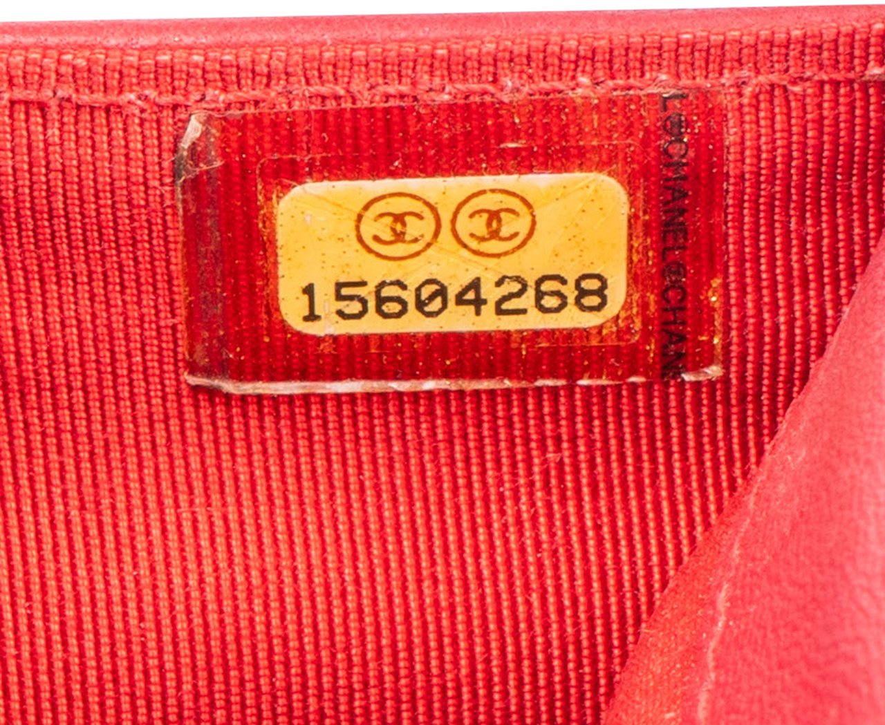 Chanel Chanel Quilted Lambskin CC Clip Wallet Rood