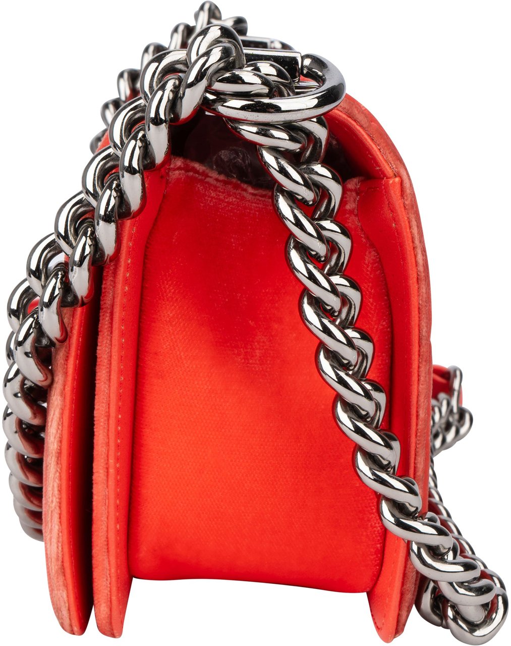 Chanel Chanel Quilted Velvet Boy Single Flap Crossbody bag Rood