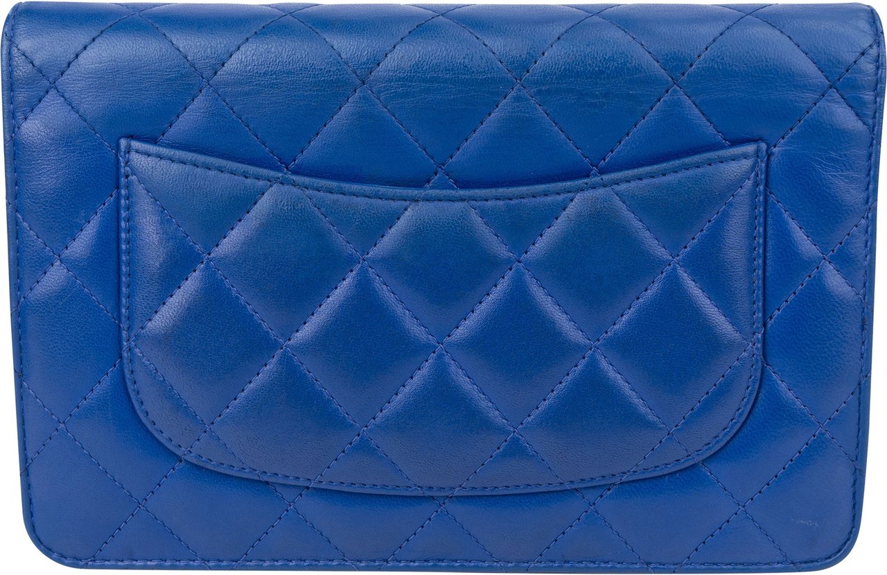Chanel Chanel Quilted Leather Wallet On Chain Crossbody Bag Blauw