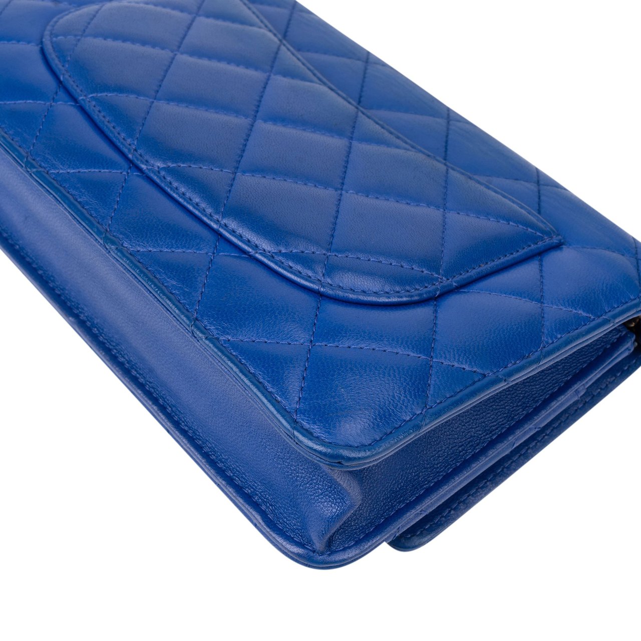 Chanel Chanel Quilted Leather Wallet On Chain Crossbody Bag Blauw