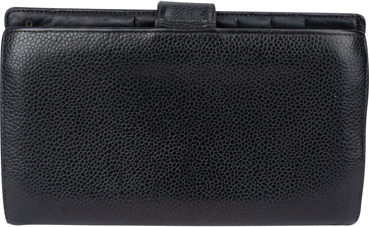 Chanel Cavair Leather CC Wallet Zwart