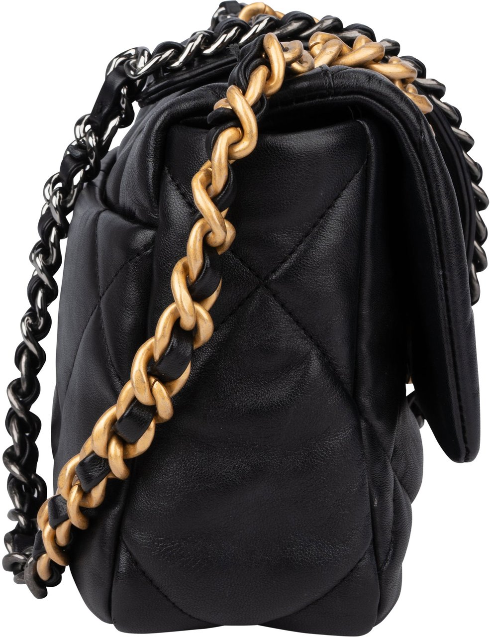Chanel Chanel 19 Quilted Lambskin Single Flap Crossbody Bag Zwart