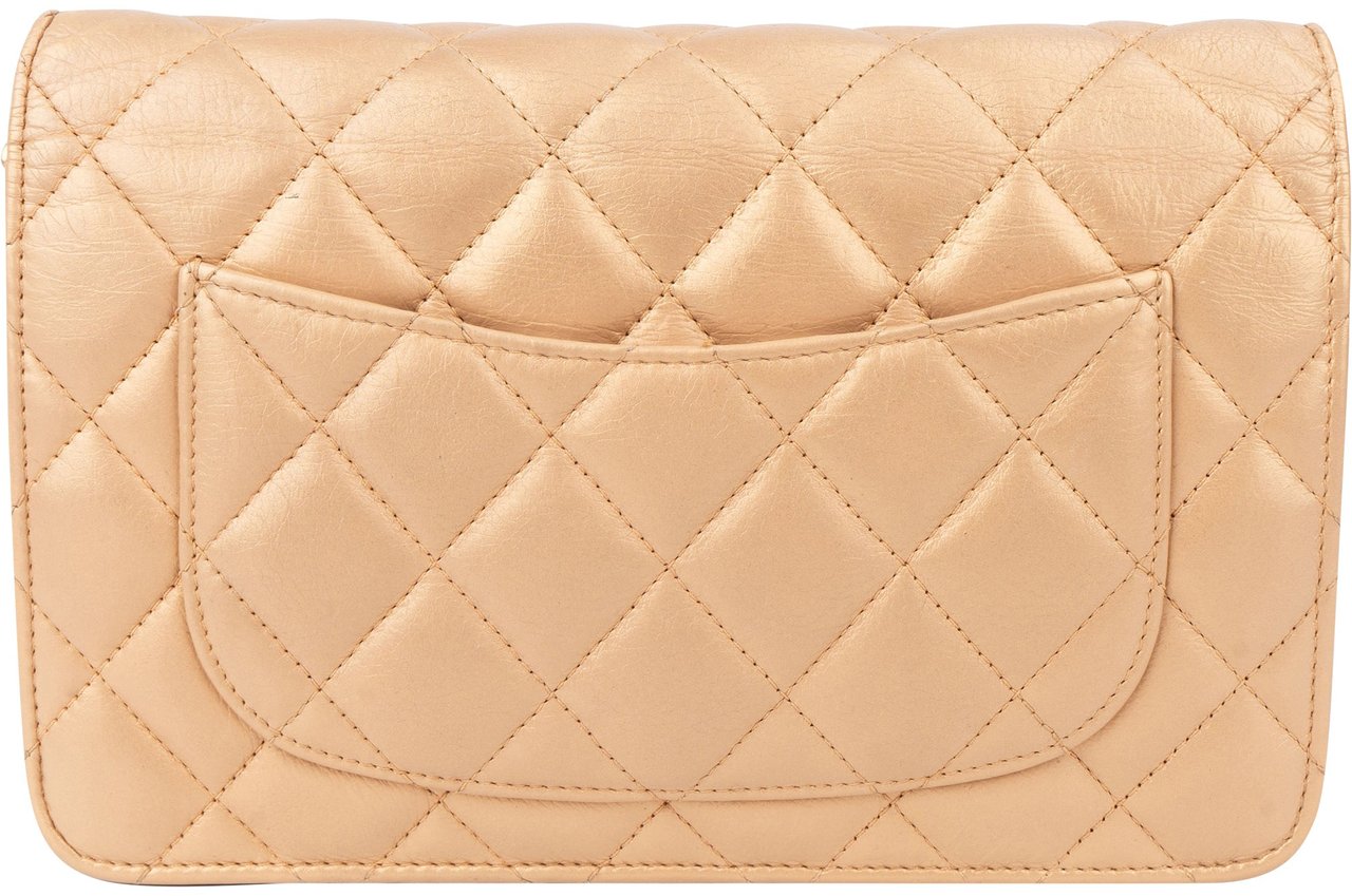 Chanel Chanel Golden Quilted Lambskin Coco Wallet On Chain Crossbody Bag Oranje