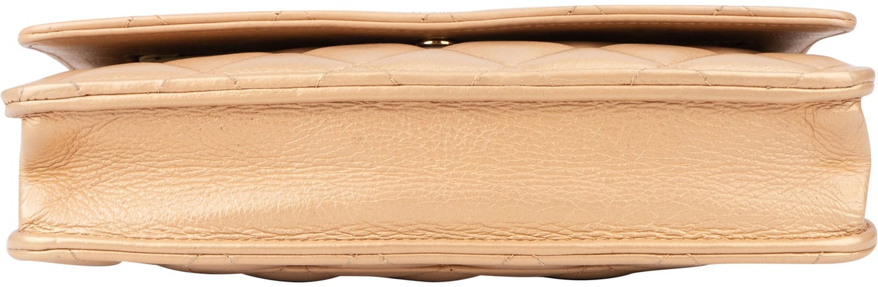 Chanel Chanel Golden Quilted Lambskin Coco Wallet On Chain Crossbody Bag Oranje