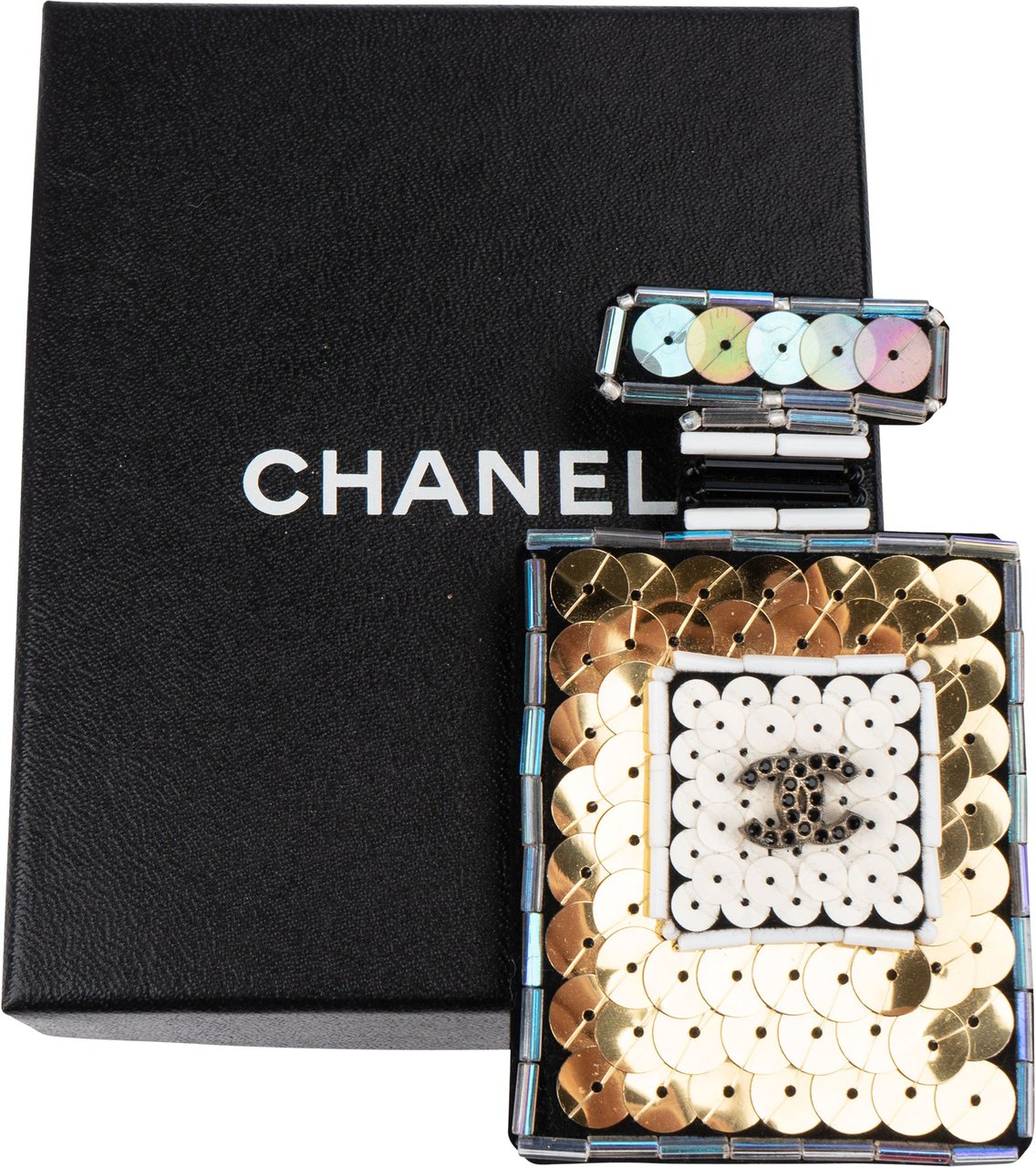 Chanel Chanel Pailetten CC Perfume Bottle Brooch Divers