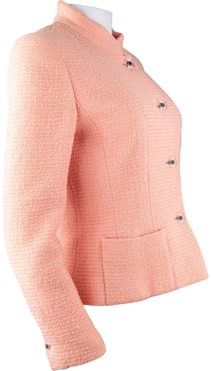 Chanel Chanel Pink Tweed CC Jacket (DE38 / FR40) Rood