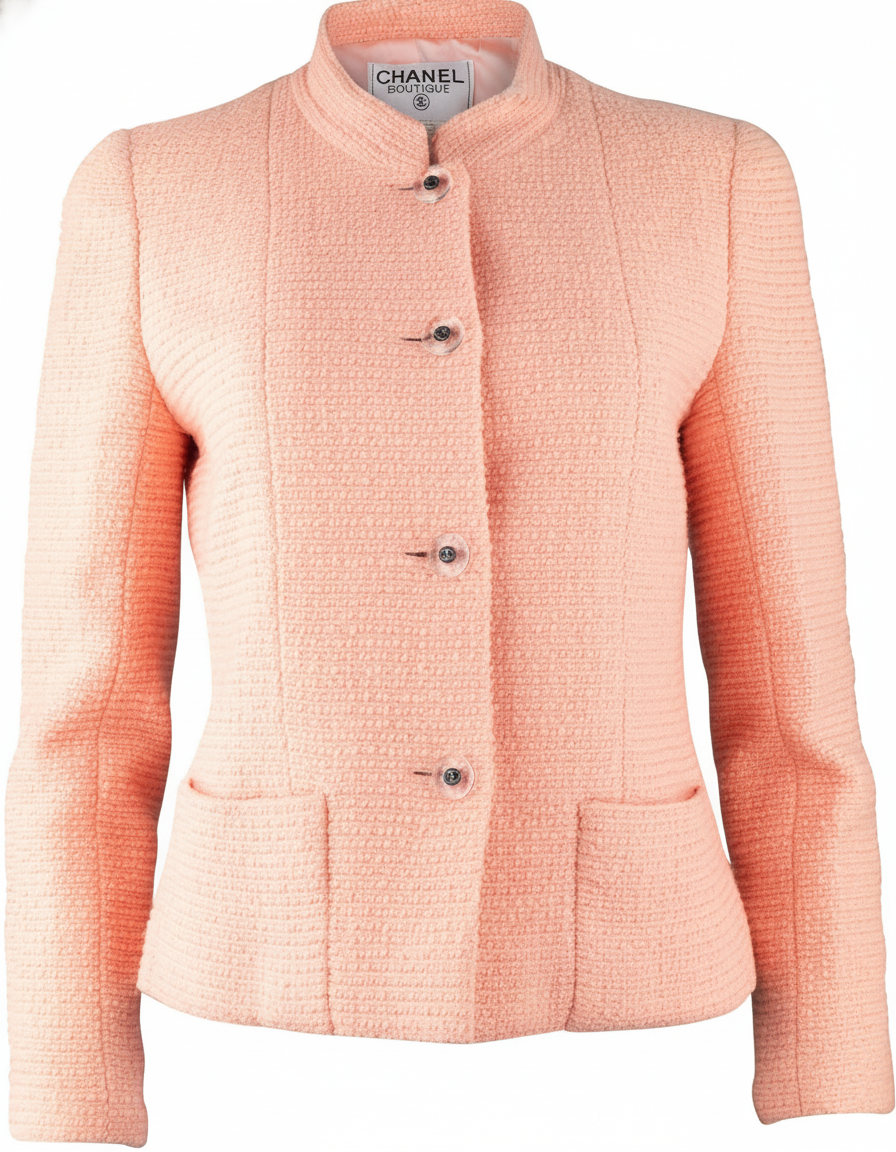 Chanel Chanel Pink Tweed CC Jacket (DE38 / FR40) Rood
