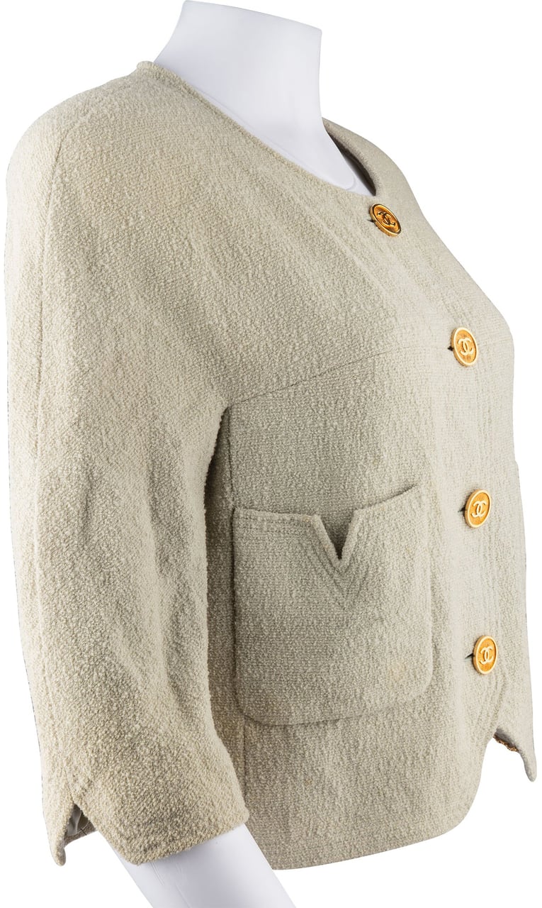 Chanel Tweed Gold Tone CC Buttons Jacket (DE40 / FR42) Divers