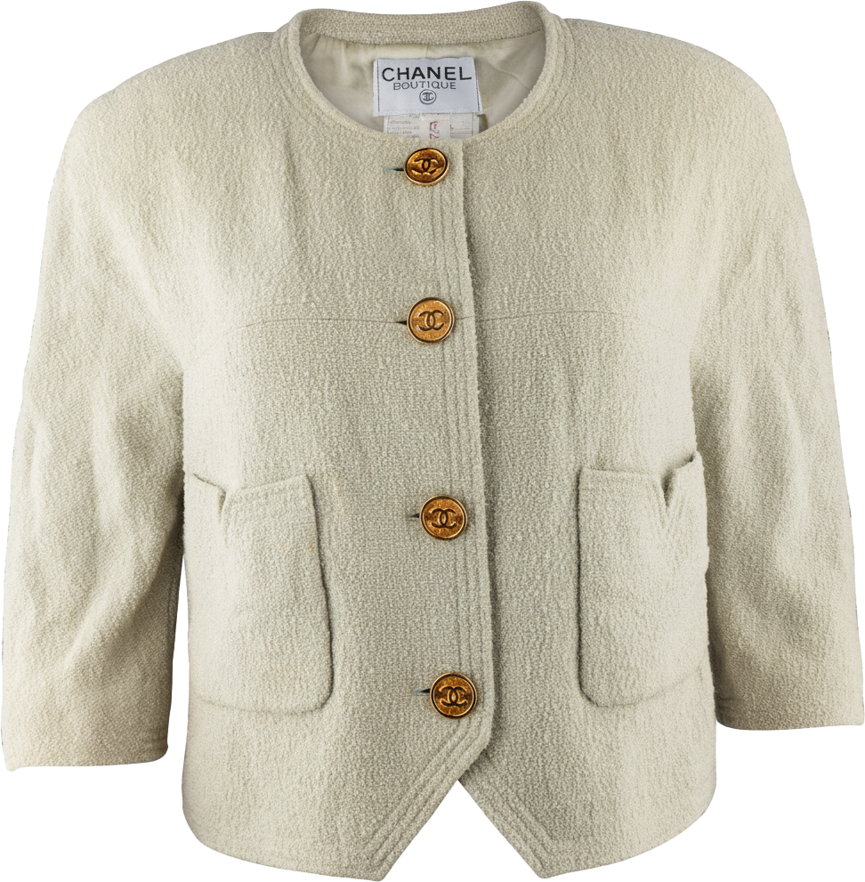 Chanel Chanel Tweed Gold Tone CC Buttons Jacket (DE40 / FR42) Divers