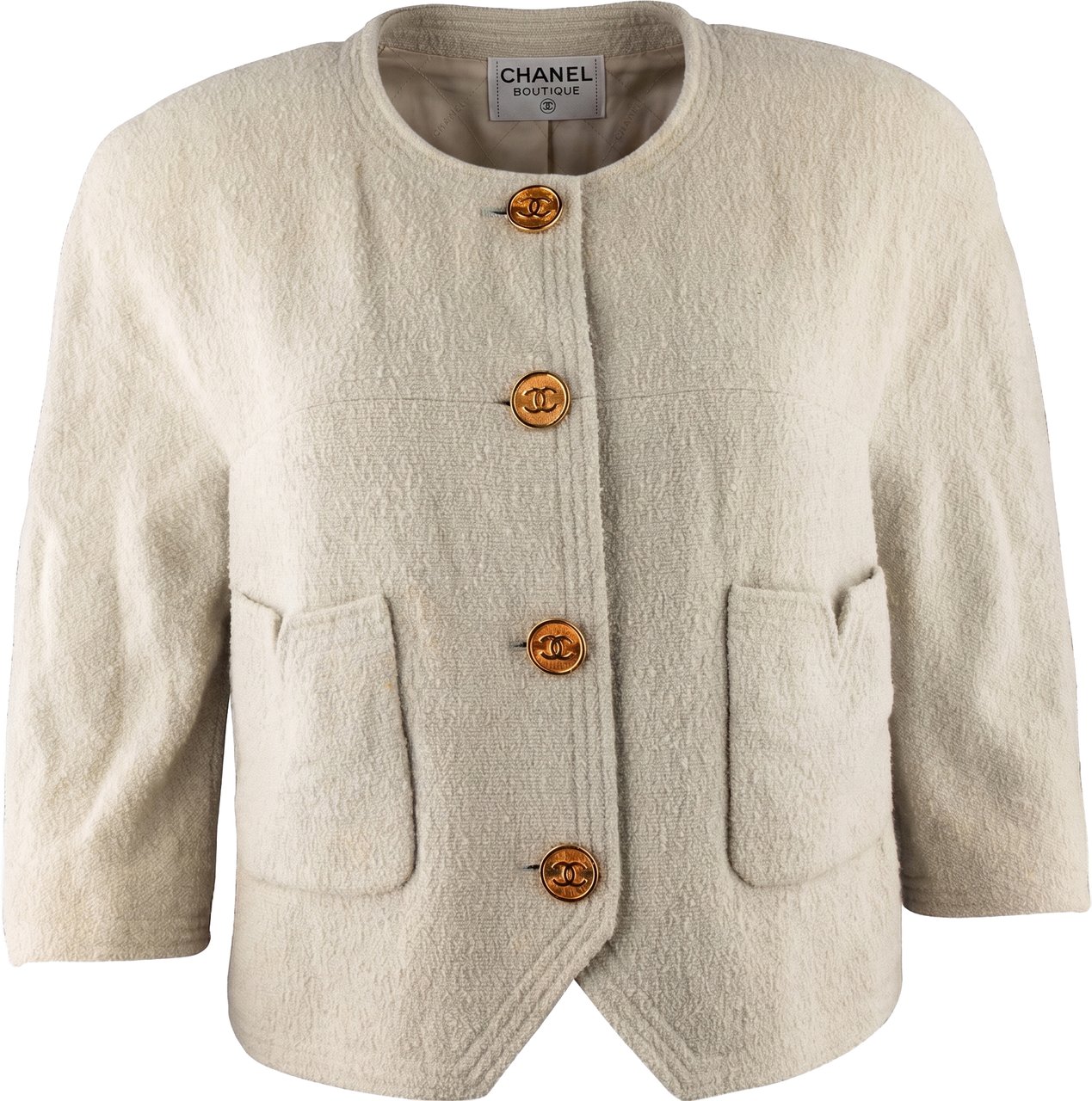 Chanel Tweed Gold Tone CC Buttons Jacket (DE40 / FR42) Divers