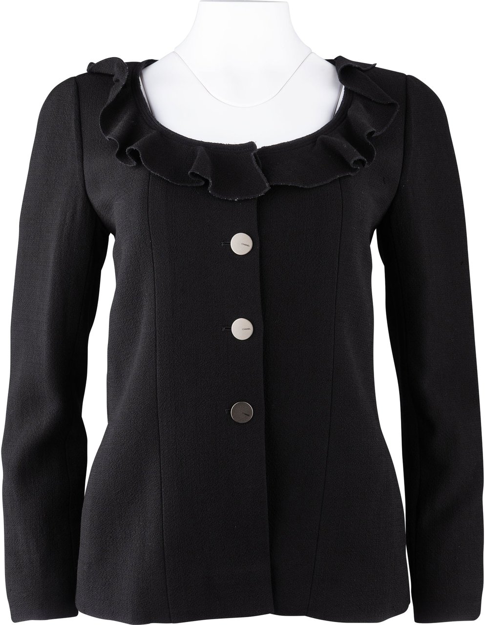 Chanel Chic Noir Wool Jacket (DE34 / FR36) Zwart