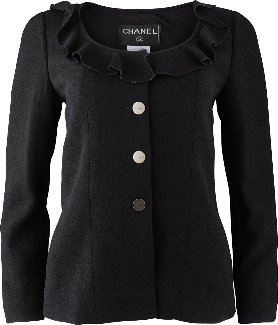 Chanel Chanel Chic Noir Wool Jacket (DE34 / FR36) Zwart