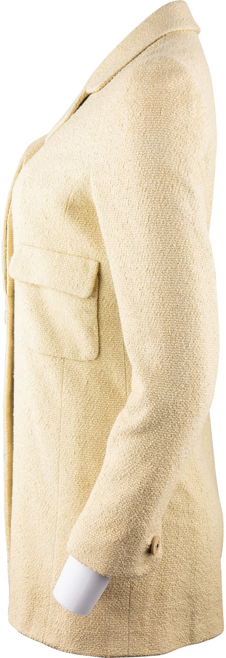 Chanel Chanel Classic Tweed Button Jacket (DE38 / FR40) Groen