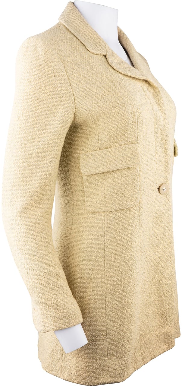 Chanel Chanel Classic Tweed Button Jacket (DE38 / FR40) Groen