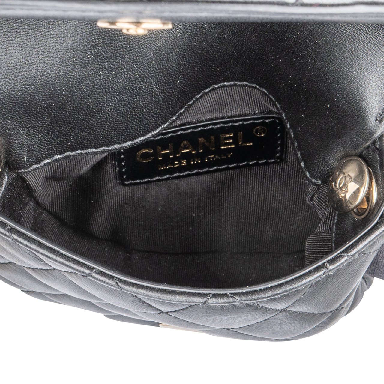 Chanel Chanel Quilted Lambskin Side Packs Single Flap Crossbody Bag Wit