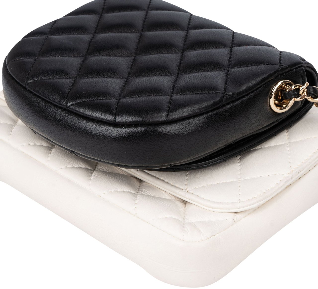 Chanel Chanel Quilted Lambskin Side Packs Single Flap Crossbody Bag Wit