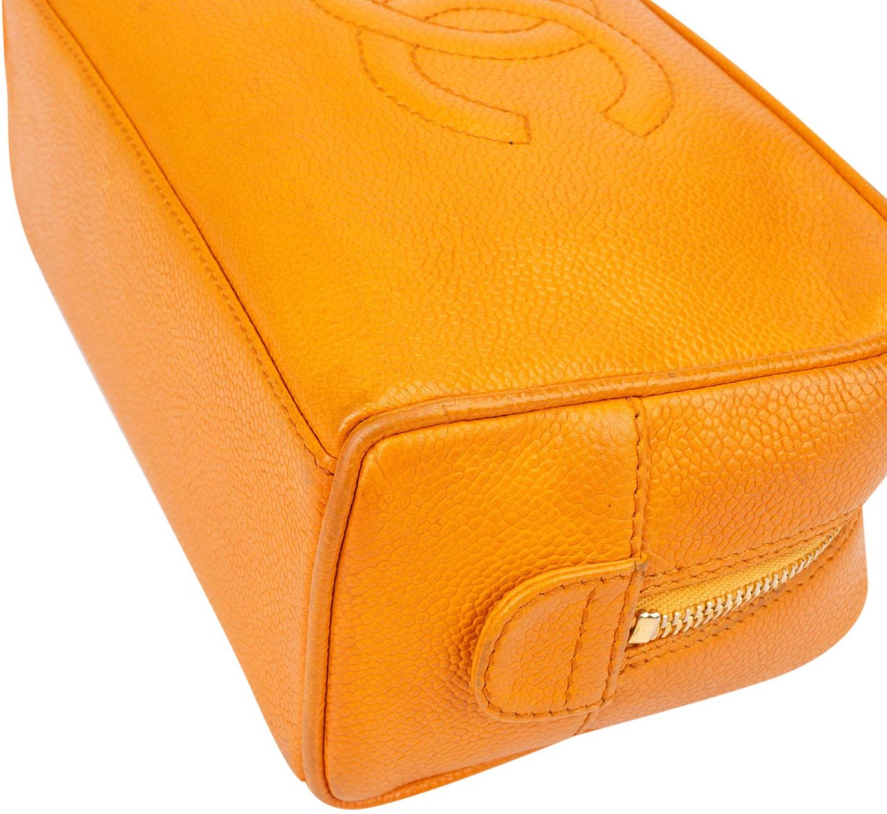 Chanel Chanel Caviar Leather CC Vanity Bag Oranje