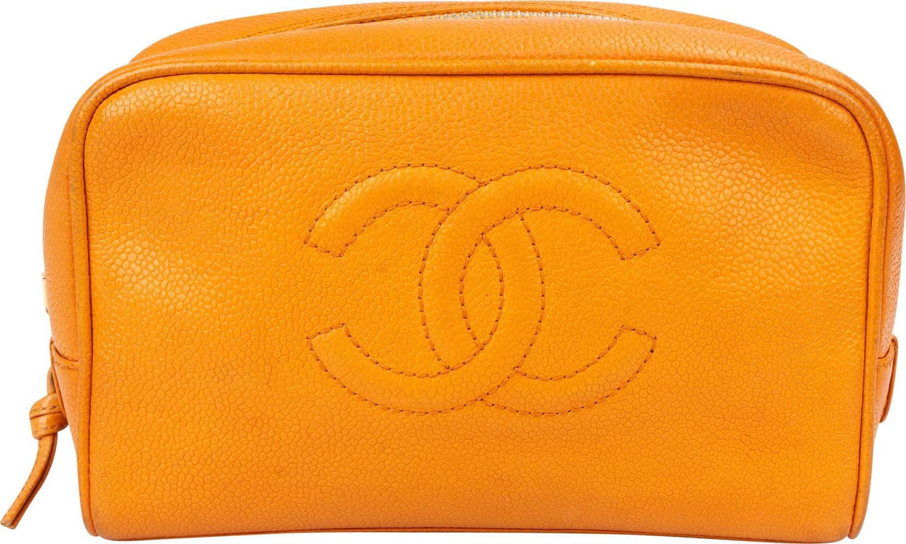 Chanel Chanel Caviar Leather CC Vanity Bag Oranje