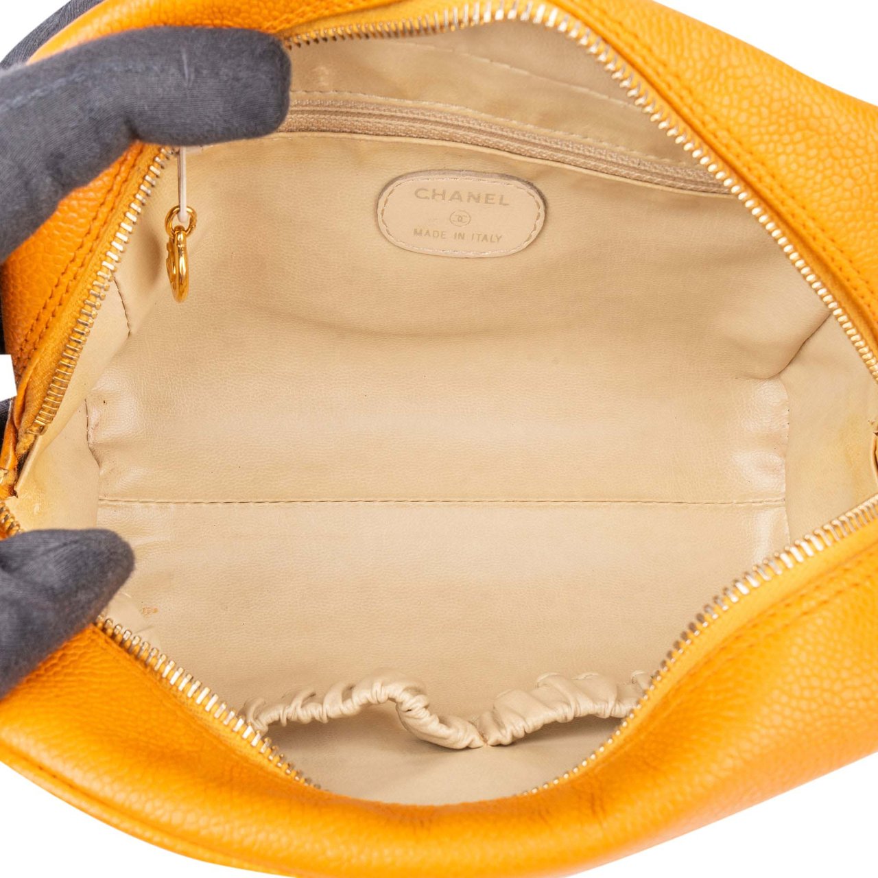 Chanel Chanel Caviar Leather CC Vanity Bag Oranje