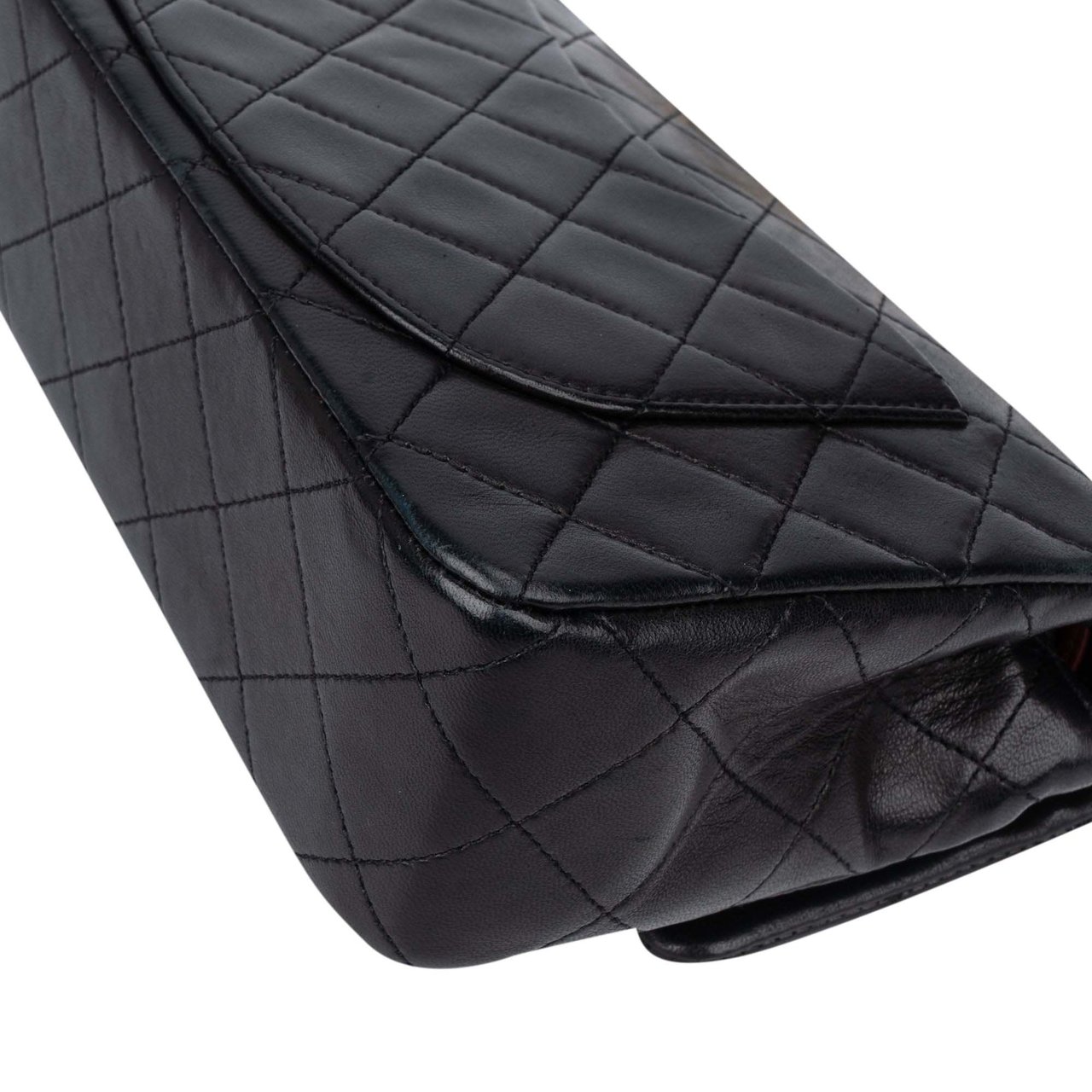 Chanel Chanel Quilted Lambskin 24K Gold Small Double Flap Crossbody Bag Zwart