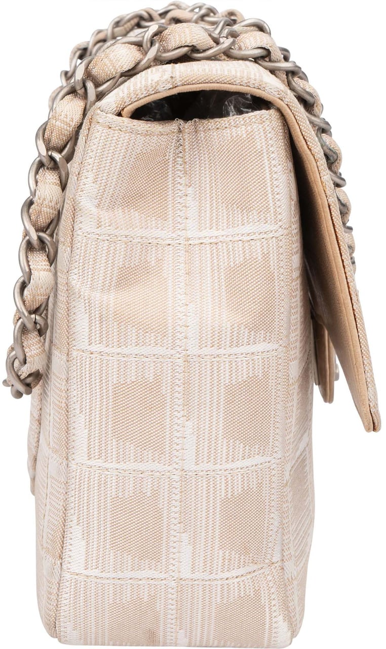 Chanel Chanel Travel Line Monogram Single Flap Crossbody Bag Beige