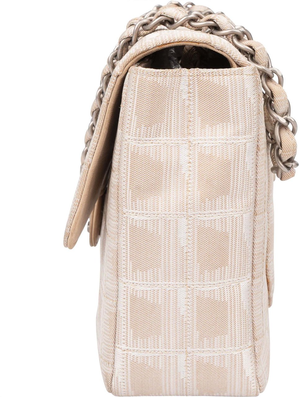 Chanel Chanel Travel Line Monogram Single Flap Crossbody Bag Beige