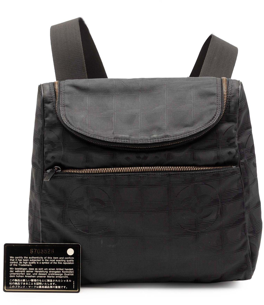 Chanel New Travel Line Nylon Convertible Backpack Zwart