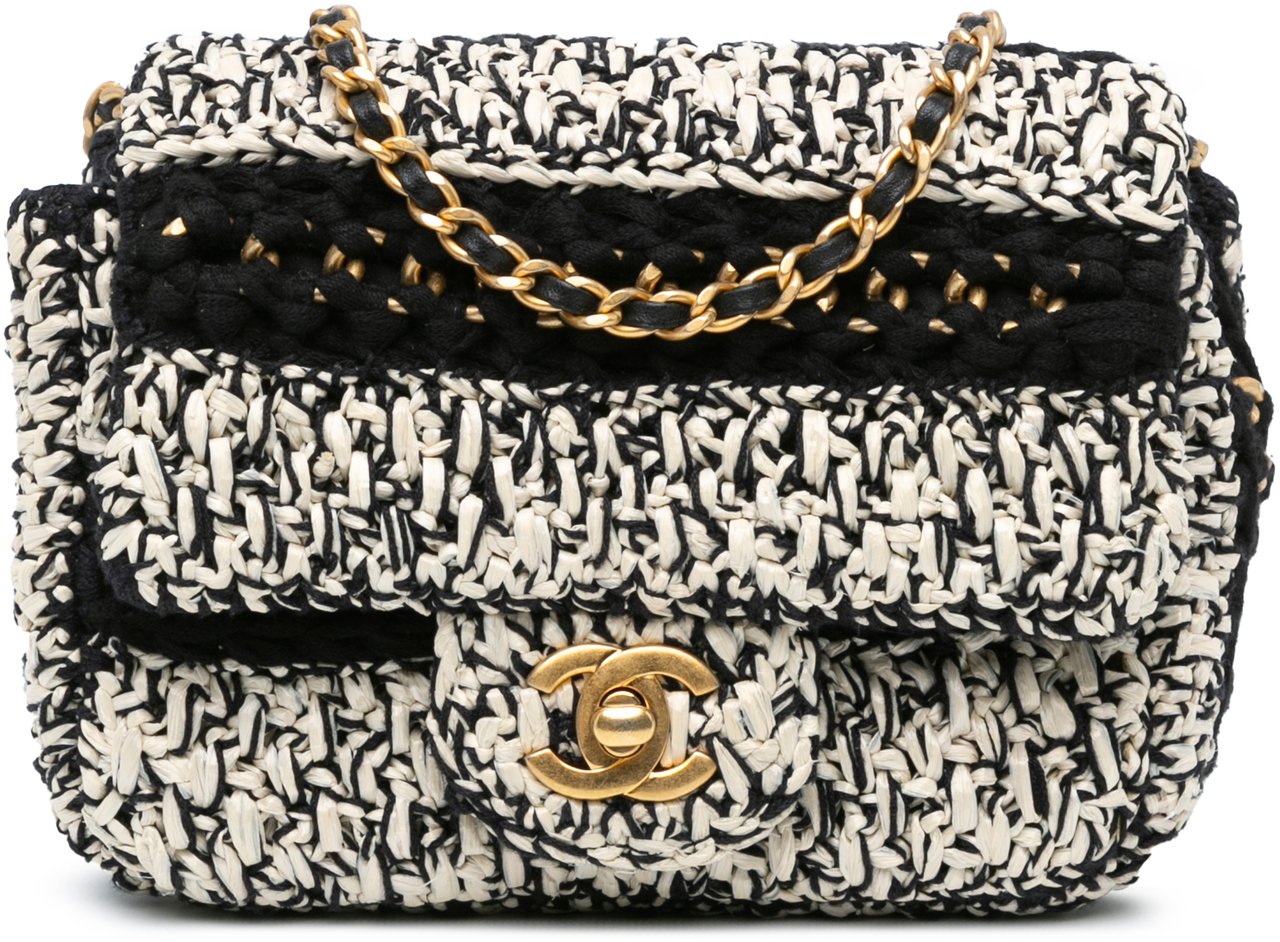 Chanel Raffia Braided with Love Flap Wit