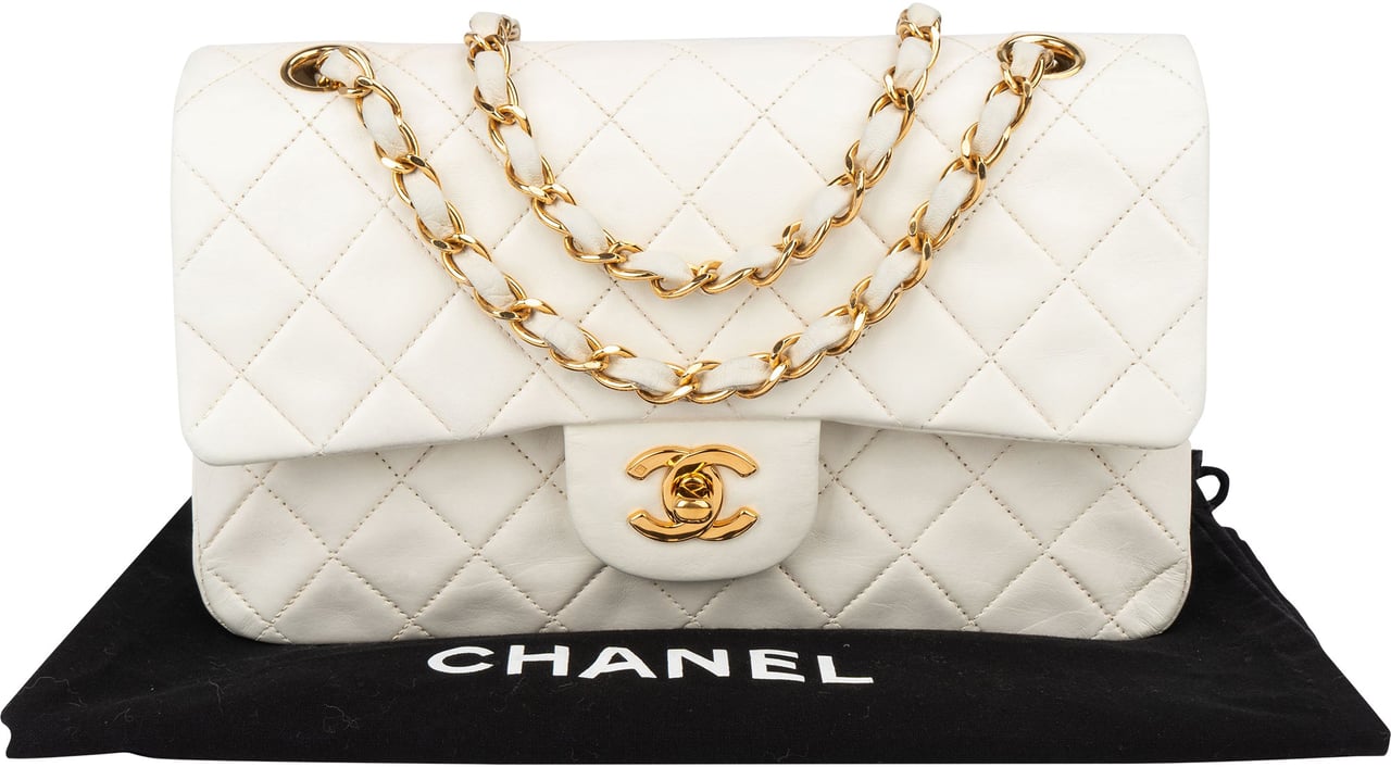 Chanel Chanel Quilted Lambskin 24K Small Double Flap Crossbody Bag Wit