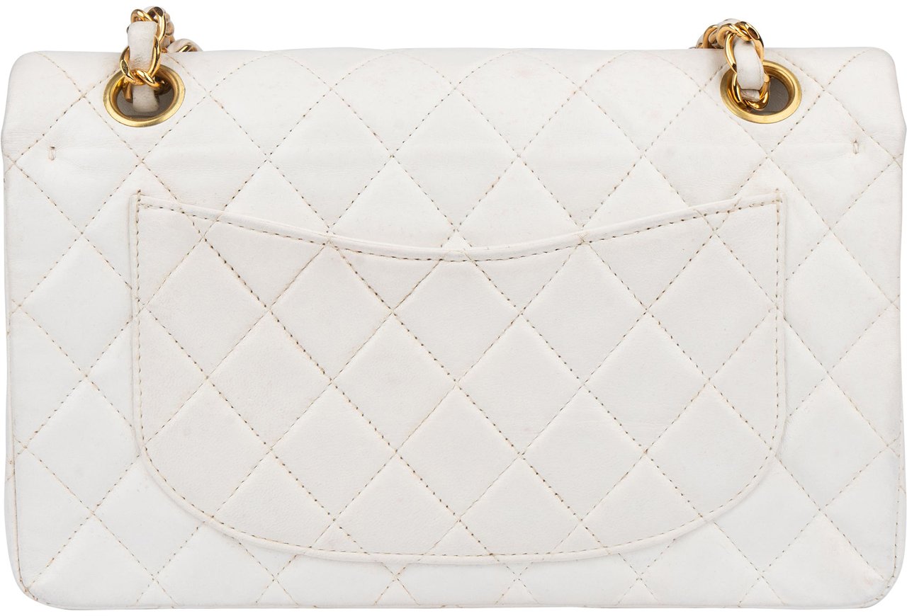 Chanel Chanel Quilted Lambskin 24K Gold Small Double Flap Crossbody Bag Wit