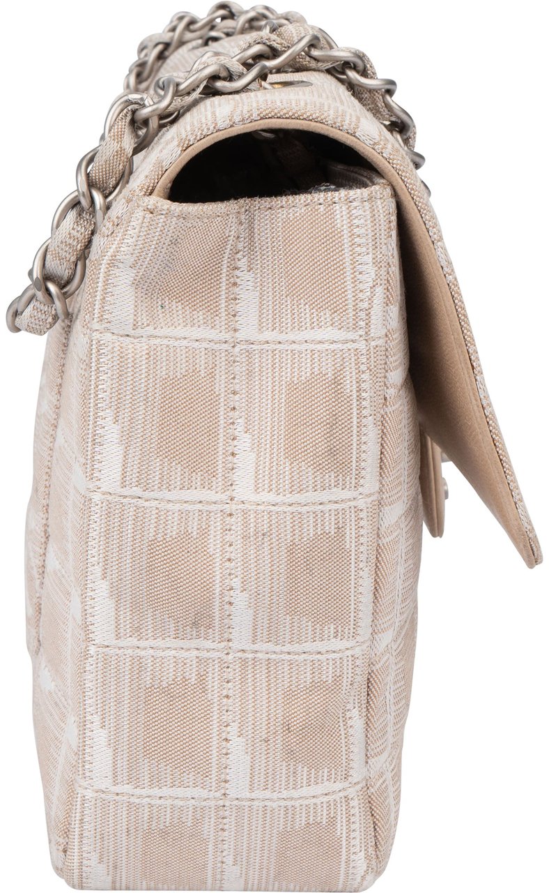 Chanel Chanel Travel Line Monogram Single Flap Crossbody Bag Beige