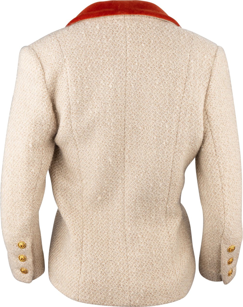 Chanel Chanel Bicolor Tweed Satin Jacket (DE36 / FR38) Beige