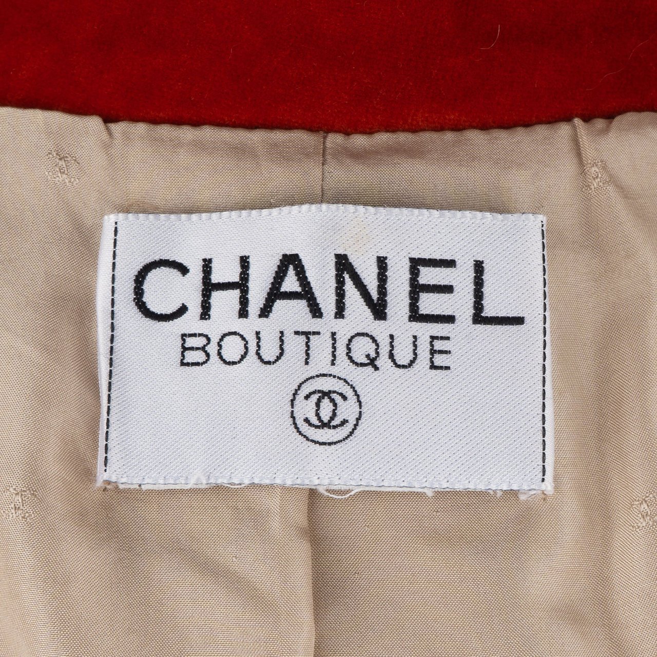 Chanel Chanel Bicolor Tweed Satin Jacket (DE36 / FR38) Beige