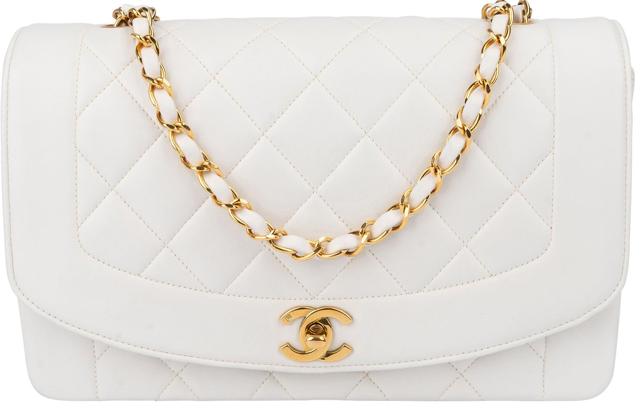 Chanel Chanel Quilted Lambskin 24K Gold Single Flap Lady Dior Crossbody Bag Wit
